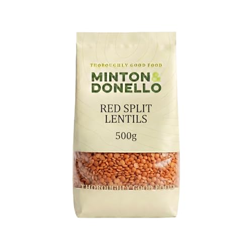 Image of Minton & Donello - Lentils Red Split, 500g - Suitable for Vegetarians - Plant Based Protein - Good source of other essential nutrients