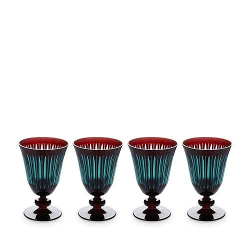 Bordeaux Prism Wine Glasses - Set of 4 by L-Objet