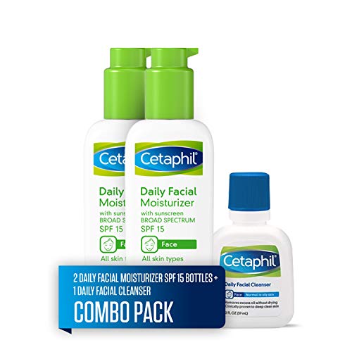 Cetaphil Daily Facial Moisturizer with Sunscreen Broad Spectrum SPF 5, Combo Pack