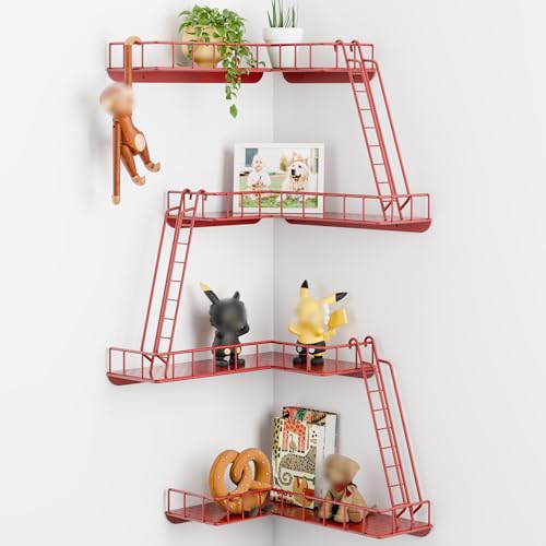 WOPITMER Fire Escape Wall Shelf - Modern City Style 4-Tier