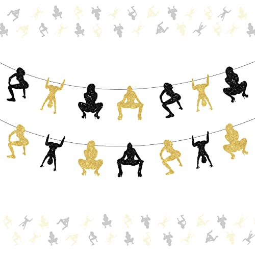 TWERK Banner Girlande Set, Pole Dance Party Dekorationen Lustige Geburtstag Banner Cover