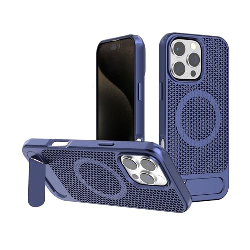 KOOLRIVER�EFor ��Phone17 Pro Max �ϏՌ��P�[�X/�J�o�[ Qi�[�d ���C�����X�[�d �Ή� ���b�V�� ���M�� �X�^���h�@�\ ���������� For �A�C�t�H��17�v���}�b�N�X(�u���[)