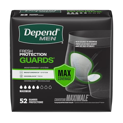 Depends Men's Incontinence Guards/Pads, One Size, 1 Count