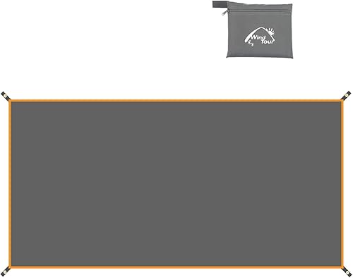 Wind Tour Lona portátil multifuncional para acampar al aire libre, lona ligera para suelo y suelo, para camping, senderismo, con bolsa de transporte