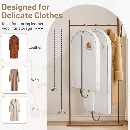 MISSLO 60" Foldable Garment Bags for Travel Bundle with 60" Cotton Garment Bags4