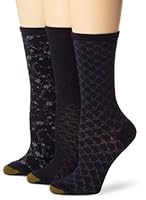 Algopix Similar Product 19 - Gold Toe Womens 3Pack Floral Diamonds