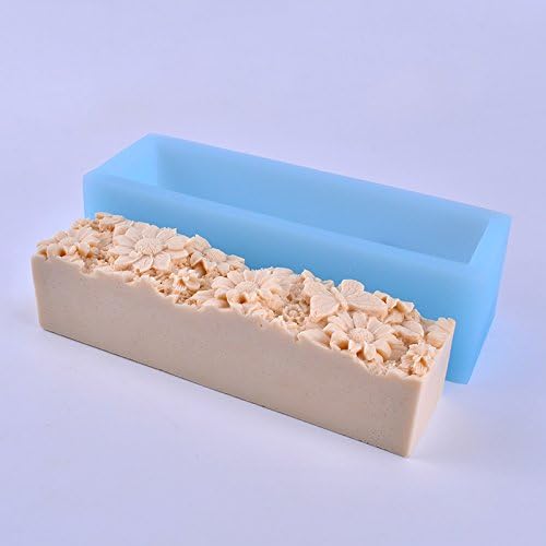 Soap Mold Silicone Craft Rose Rectangle Soap Making Mould DIY Candle Resin Mold