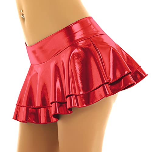 Vxuxlje Women's Transparent Pleated Skirt Clubwear High Waist See Through Short Mini Hot Skirt2