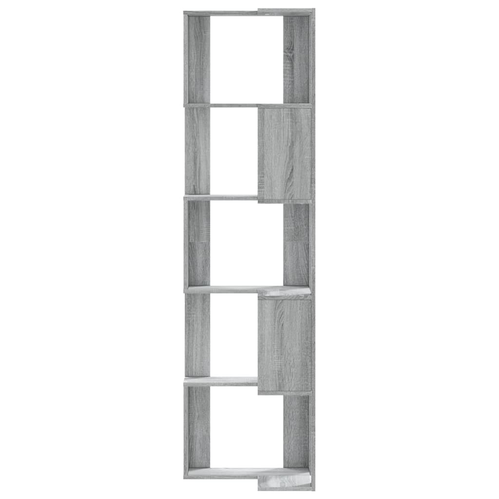 vidaXL Estantería de Esquina 5 Niveles Madera Gris Sonoma 50x50x179 cm