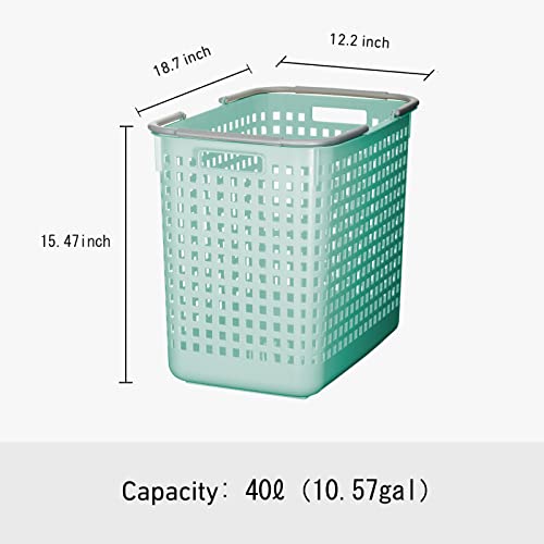 Like-It Laundry Basket, Storage, Square, Made In Japan, 40L, Scb-5, Mint Blue #TOP1