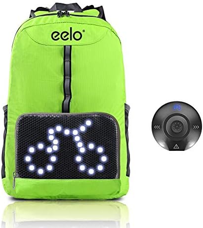Cyglo Safety Backpack for Cycling with Rear LED Signal Indicators. Reflective Rucksack with Flashing Direction Lights