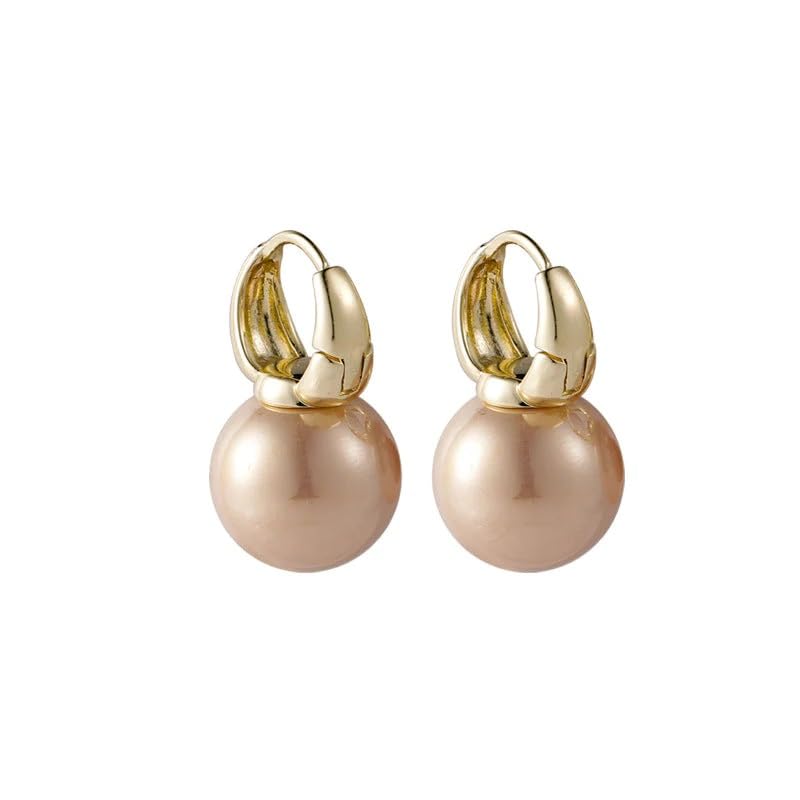 El Regalo Pearl Hoop Earrings- Huggie Hoop Fashion Pearl Earrings for Girls & Women (Beige) (B0CVXPDBKQ) Amazon Price History, Amazon Price Tracker