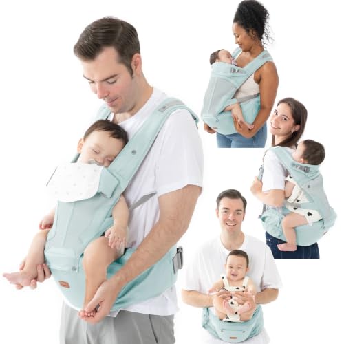 BabbleRoo 6-in-1 Baby Carrier with Hip Seat