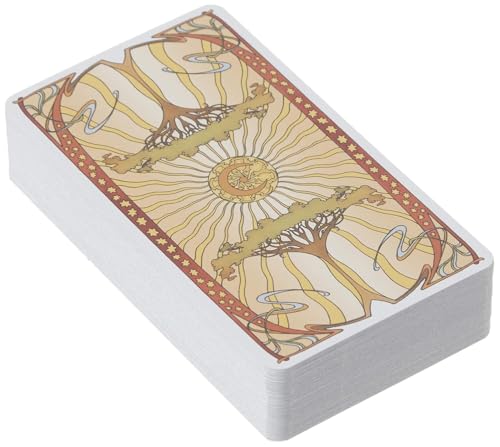 Image of AYME Golden Art Nouveau Oracle Tarot Card Games : A 78-Card Tarot Deck - Among Most Popular English Oracle Universal Old-Fashioned Divination Future Game Card Set, God Fate Prediction Cards (Style 15)