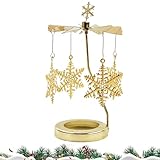 Bougies parfumées de Noël, lanterne rotative, bougeoir rotatif, bougeoir rotatif en métal,...