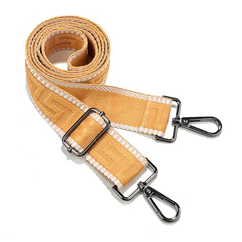 Image of Wide Purse Strap Replacement Crossbody Canvas Shoulder Bag, Universal Adjustable Straps for Bags(55 inchLong)
