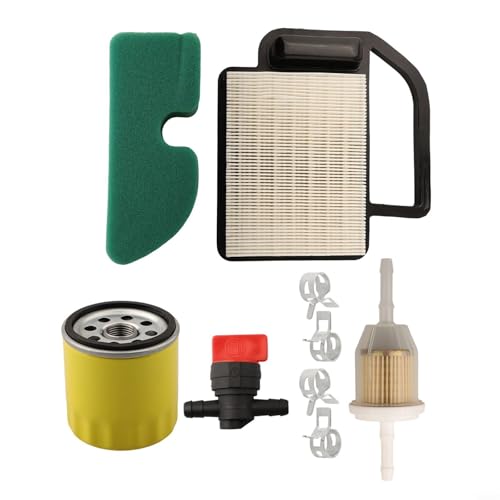 Kit de mantenimiento de filtro de aire para cortacésped que incluye aceite, filtros de combustible y válvula de cierre para varios motores