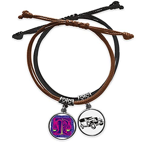 Bracelet zodiaque Balance gravé en cuir : le cadeau idéal unique