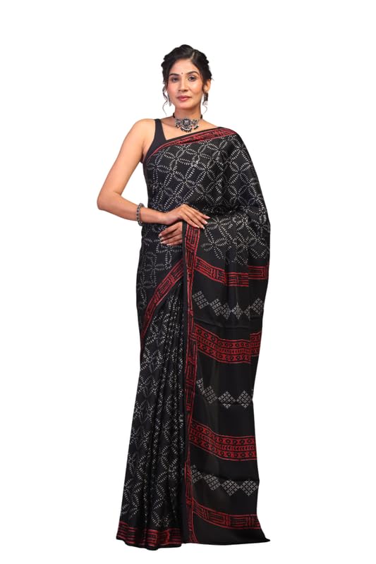 Anuttara black bhagalpuri silk saree – image 1