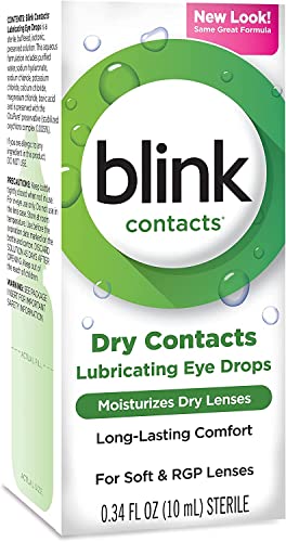 Blink Contacts Lubricating Eye Drops, 0.34 Fl Oz (Pack of 2)