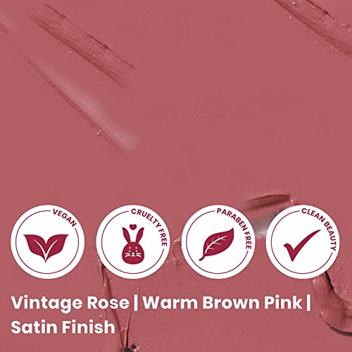 True + Luscious Super Moisture Lipstick – Clean, Vegan And Cruelty Free – Lasting Hydration For Dry Lips With A Satin Finish – Vintage Rose #TOP1
