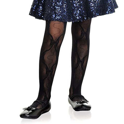 Angelina Girls Bow Tie Lace Pantyhose (6-Pack)2