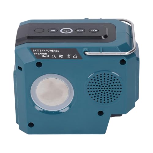 Baustellen-Bluetooth-Lautsprecher 5.3, kompatibel mit BL1815N BL1830 BL1840 BL1850B 18 V Lithium-Ionen- – Baustellenlautsprecher mit Unterspannungsschutz, TWS, USB-Anschluss und