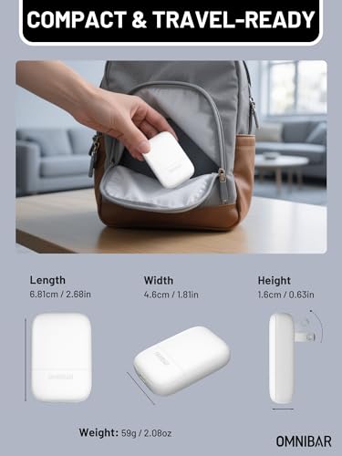 Image of Slim Flat 30W USB C Charger Block, GaN Fast Wall Charger with Foldable Plug, PD 3.0 PPS Type C Power Adapter for iPhone 17 /16 /15 Series, Samsung Galaxy S26 /S25, Pixel 10, iPad, AirPods, White
