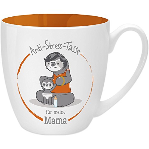 GRUSS & CO Anti-Stress-Tasse Motiv 'Mama' | Tasse mit Spruch, 45 cl, New Bone China | Geschenk für Sie | 45503