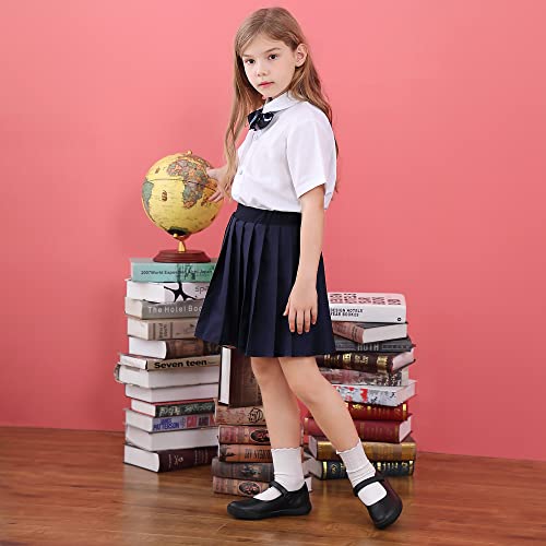 Tobfis Girl's Mary Jane Flats Lightweight School Uniform Shoes Black Dress Shoes (Toddler/Little Kid/Big Kid/Youth)3