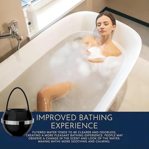 Image of Bath Filter for Tub - Kinder Water Filter for Bathtub, Hard Water Softener to Remove Lead,Chlorine and Fluoride, Improve Skin, Hair and Nails Condition,Matte Black