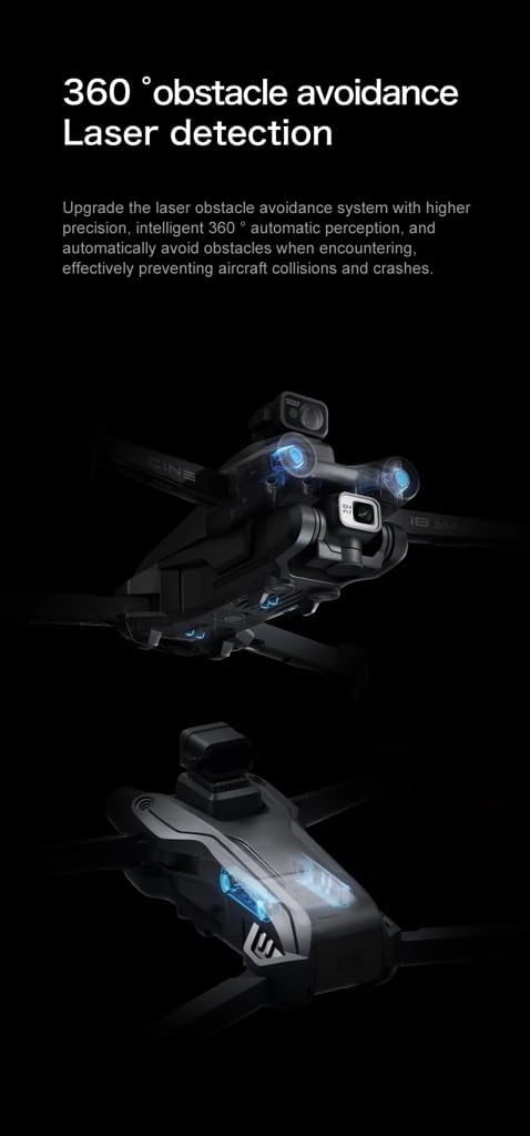 Wingshot i8 Max 4K Drone with Camera 4K, Drones for adults, Obstacle Avoidance, WiFi FPV RC Quadcopter with Gesture Control, Foldable Mini Drones Toys Gifts for Beginners, GPS Auto Return,One Key