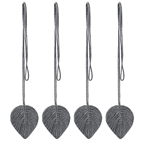 Limeow Gordijn Tie Backs Katoenen Gordijn Touw Handbreigordijnen Gebonden Touw Gordijn Touw Tiebacks 2 Stuks voor Thuis Gordijnen en Gordijn Decor voor Woonkamer Slaapkamer Café (Beige