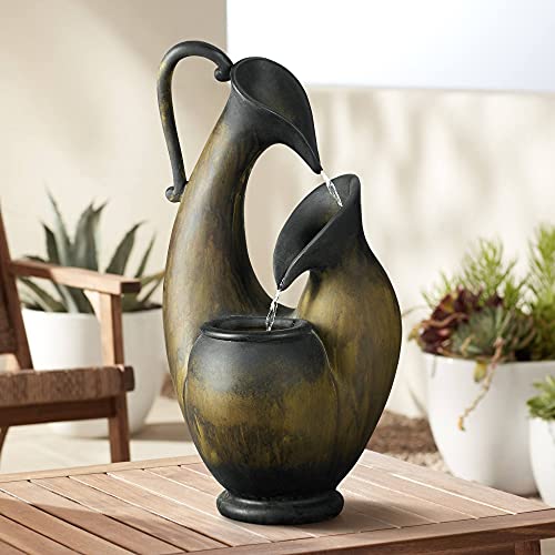 John Timberland Weathered Jug 24" High Tabletop Fountain