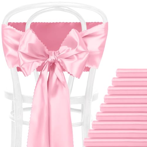 Sashes Bows, 7x108 Inch Chair Bow Ties Back Silky Dining Cha