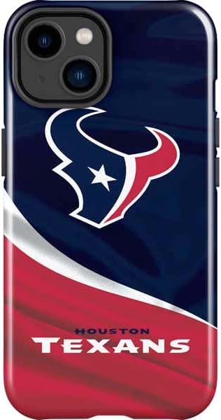 Skinit Impact Phone Case Compatible with iPhone 15 - Officially Licensed NFL Houston Texans Black & White Design