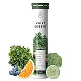 WELLBEING NUTRITION Daily Greens | Natural Lemon and Lime Flavour | 15 Tablets 63g (2.22Ounce)