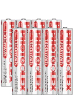 PHOTOOLEX Baterías recargables de litio AAA 8-Pack 1300mWh (sin cargador)