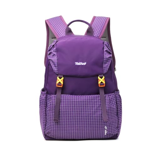 Sac à dos d'école violet de 15 à 25 L en nylon léger pour homme et femme