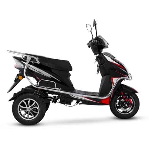 Image of EOX Thrill 3W Electric Scooter for Adults | 3 Wheeler Electric Scooter for Senior Citizens & Differently Abled | Low Speed Non-RTO Scooter with 60-80Km Range | 60V Lithium Battery & Charger