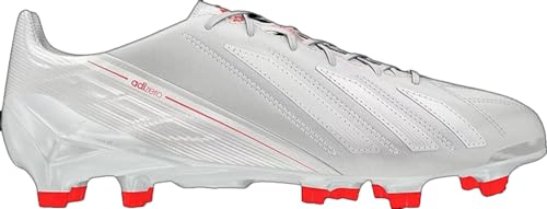 adidas Mens F50 adiZero TRX FG Leather 7 M US Running White/White/Infrared
