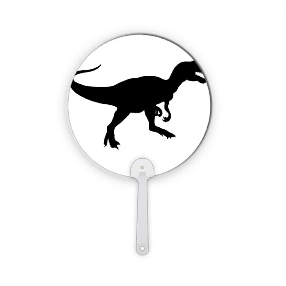 Éventail rond en plastique dinosaure miniature format de poche léger