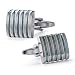 Blue Slass Cufflinks 18K Platinum Plated Gift Boxed By Digabi