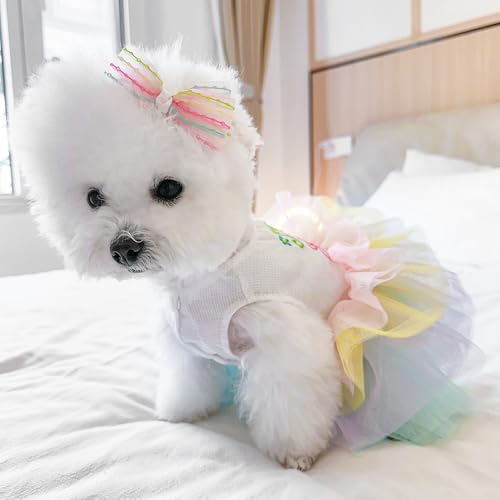 Vestido de Pascua para perro pequeño colorido, talla M miniatura 3