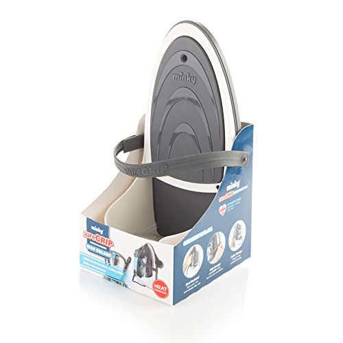 Minky Sure Grip Iron Holder With Strong And Secure Strip Heat Resistant Iron Holder Wall or Door Mounted Iron Holder For Standard Irons With Cable Management Fixings Included