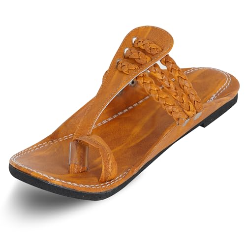 Image of DFR Ethnic Sandals For Boys Men, Comfortable Men's Rajasthani Slipper Chappals