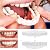 2 Pairs Fake Teeth Veneers Cosmetic Veneers Instant Snap on Perfect Smile Temporary Braces Cover The Imperfect Teeth for You 2 Upper and 2 Lower