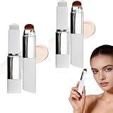 2PCS Faccelove Foundation Stick mit Pinsel, Color Changing Foundation mit LSF 15, Automatische Farbanpassung, Natürlicher Glow & Schwereloses Gefühl, Lang Anhaltender für Alle Hauttypen