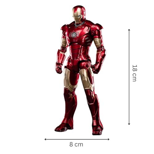 Image of ZD Toys Action Figure - 7 Inch Iron Man Mark 3, Interchangeable Parts, Premium Collectibles, Durable PVC Material, Ideal Gift for Collectors & Fans, Ages 15+ Years