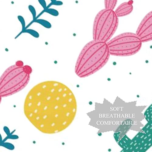 Foulard mousseline de soie femme multicolore imprimé cactus